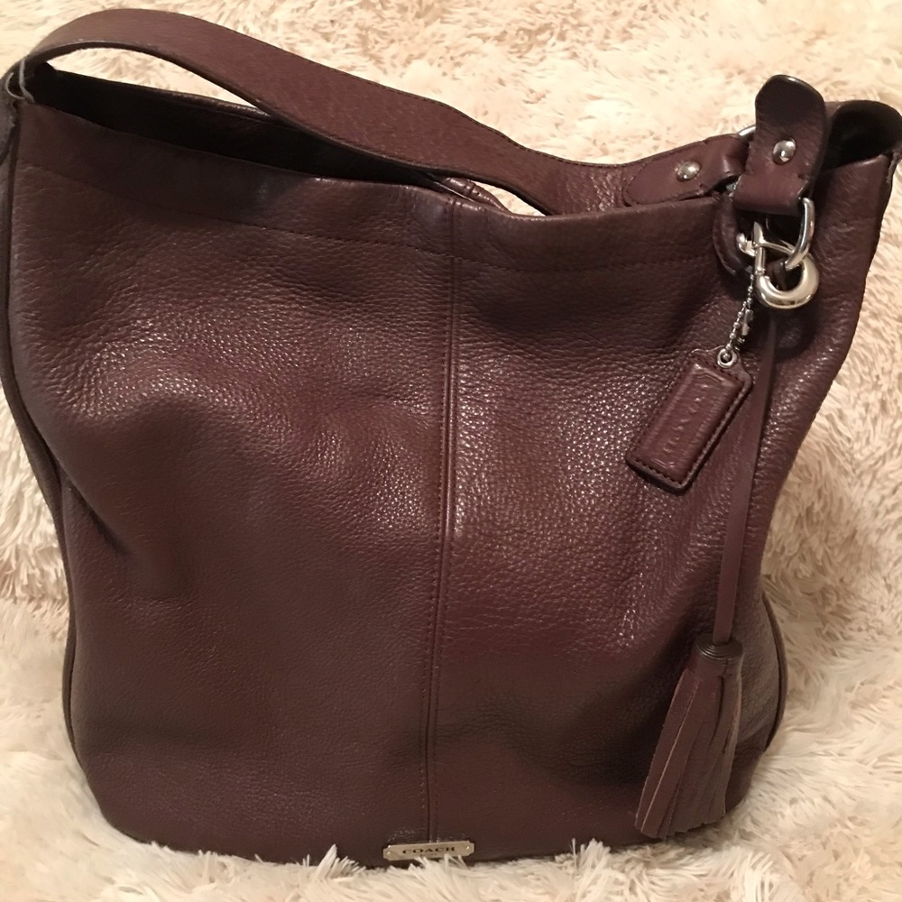 Coach hobo soft marbled leather